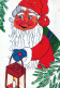 BABBO NATALE Buon Anno Natale Vintage Cartolina CPSM #PAU488.IT - Kerstman