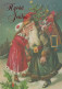 BABBO NATALE BAMBINO Natale Vintage Cartolina CPSM #PAK320.IT - Santa Claus