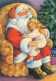 BABBO NATALE BAMBINO Natale Vintage Cartolina CPSM #PAK241.IT - Santa Claus
