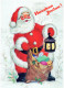 BABBO NATALE Natale Vintage Cartolina CPSM #PAJ610.IT - Santa Claus