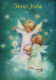 ANGELO Buon Anno Natale Vintage Cartolina CPSM #PAH468.IT - Angeli