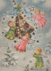 ANGELO Buon Anno Natale Vintage Cartolina CPSM #PAH271.IT - Angeli