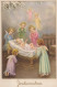 ANGELO Buon Anno Natale Vintage Cartolina CPSMPF #PAG768.IT - Angels