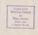 Meter Top Cut USA 1936 Dental Creame - Colgate - Medicina