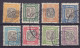 Iceland Dienstmarken 1907 Mi. 33-40 'Double Heads' Kings Christian IX. & Frederik VIII. Complete Set, Used - Dienstmarken