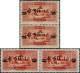 Grand Liban 1926 Y&T 77ca, Surcharge Incomplète Tenant à Normal, Paires Horizontale & Verticale. Couleurs Différentes - Unused Stamps