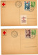 FRANCE.1949. RARE. SERIE 5 CARTES POSTALES. "2eCONGRES SECOURISME  CROIX-ROUGE" AVEC VIGNETTES DES FONDATEURS. - Croix Rouge