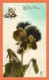 A681 / 583 Fleur Papillon Bonne Fete - Autres & Non Classés