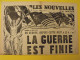 Les Nouvelles Du Matin. Mardi 8 Mai 1945. La Guerre Est Finie. Capitulation De L'Allemagne Koenig Doenitz - War 1939-45