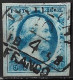 1852 Koning Willem III 5 Cent Blauw NVPH 1 Met Halfrondstempel UTRECHT C (groot) - Used Stamps