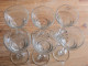 Delcampe - -6 ANCIENS VERRES De BISTROT Verres à Pieds Un Trait Gravé Sur Le Bord    E - Verres