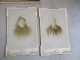 LOT 2 PORTRAIT COUPLE HOMME FEMME  CDV PHOTO FERNANDO DEL FRESNO A OCIEDO ESPANA - Anonyme Personen