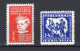 1945. YUGOSLAVIA,RED CROSS,PAIR OF STAMPS,MNH - Ongebruikt