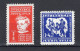 1945. YUGOSLAVIA,RED CROSS,PAIR OF STAMPS,MNH - Neufs