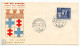 Saar 1957 Scott 285 FDC Stadt Merzig 100th Anniversary - FDC