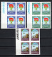 Yemen Kingdom 1967 Space, Scouts Set Of 7 In Blocks Of 4 Imperf. MNH - Asia