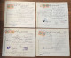 Iran Persian  Shah Pahlavi  چهار برگ سند تمبردار ۱۳۴۴ Four   Stamped Document 1965 - Documentos Históricos