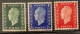 France Série Dulac Non émise YT N° 701D/701F Neufs ** MNH. TB - Unused Stamps