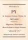 & Petite Carte Parfumée Parfum ARYS FOX-TROT Avec Pub Publicité Pharmacie Py à Puteaux Dimensions 4.8x7.1cm - Antiquariat (bis 1960)