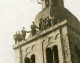 Photo Ancienne Snapshot - Eglise à Situer - Portrait D' Ouvrier Sur Le Clocher - Travail Sur Charpente ? Cloche ? Métier - Professions