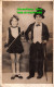 R408248 A Boy With A Girl In Circus Costumes. Postcard - World