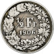 Suisse, 1/2 Franc, 1906, Bern, Argent, TTB, KM:23 - Autres & Non Classés