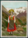 Aosta Gressoney Costumi PIEGA Foto FG Cartolina ZK5249 - Aosta