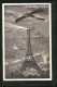 Künstler-AK Paris, Deutsches Flugzeug über Eiffelturm  - 1914-1918: 1ste Wereldoorlog