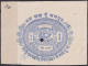 F-EX33796 INDIA REVENUE SEALLED PAPER CUT FEUDATARY STATE OF JAIPUR.  - Dienstzegels