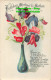 R408961 Birthday Wishes To Mother. Vase With Flowers. M. And L. National Series - Mondo
