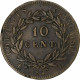 Guyane Française, Charles X, 10 Centimes, 1827, La Rochelle, Bronze, TTB+ - Other & Unclassified