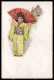 Artist Signed Geisha Girl Art Nouveau Kinderpostkarte 7 Postcard VK6974 - Sonstige & Ohne Zuordnung