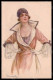 Artist Signed Bompard Fashion Lady Art Deco Serie 956-2 Pc VK7481 - Sonstige & Ohne Zuordnung