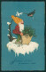 Artist Signed F. Baumgarten Christmas Gnome Zwerge Dwarf 2214 Postcard TC5049 - Sonstige & Ohne Zuordnung