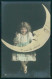 Girl Paper Moon RPPC Serie 582-5843 Cartolina TC6652 - Sonstige & Ohne Zuordnung