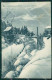 Verona Bosco Chiesanuova Nevicata PIEGA Cartolina VK0156 - Verona