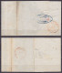 Lot De 2 L. Affr. N°6 D2 (lignes Verticales Et Horizontales) Càd ALOST /26 JUIN 1855 & ALOST /9 JUIL 1855 Pour NINOVE (c - 1851-1857 Médaillons (6/8)