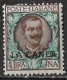 CRETE 1906 Italian Office : Italian Stamps With Overprint LA CANEA 1 Lira Brown / Green Vl. 12 MH - Crete