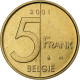 Belgique, Albert II, 5 Francs, 5 Frank, 2001, Bruxelles, Bronze-Aluminium, SUP - 5 Frank