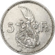 Luxembourg, Charlotte, 5 Francs, 1929, Argent, TTB+, KM:38 - Luxemburgo