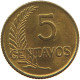 PERU 5 CENTAVOS 1951 THICK PLANCHET UNC #t030 0161 - Peru