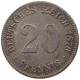 KAISERREICH 20 PFENNIG 1876 E #t029 0291 - 20 Pfennig