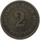 KAISERREICH 2 PFENNIG 1873 A #t029 0347 - 2 Pfennig