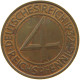 GERMANY WEIMAR 4 REICHSPFENNIG 1932 A #t030 0355 - 4 Reichspfennig