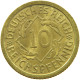 GERMANY WEIMAR 10 REICHSPFENNIG 1936 A #t030 0363 - 10 Rentenpfennig & 10 Reichspfennig