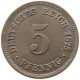 GERMANY EMPIRE 5 PFENNIG 1875 C #t030 0283 - 5 Pfennig