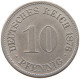 GERMANY EMPIRE 10 PFENNIG 1876 F #t030 0265 - 10 Pfennig