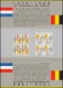 Niederlande-Belgien: Vertrag über Limburg 1839-1989 Je Viererblock Im Folder ** - Gezamelijke Uitgaven
