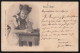 Prägekarte Frau In Tracht Beim Briefeschreiben, ALTENSTADT (Schwaben) 11.9.1899 - Trachten