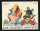 Publicité Galeries Lafayette Paris Exposition Coloniale Vincennes 1931  Guyane Carte  Noir Danse Illustration Silvestre - Other & Unclassified